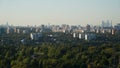 Moscow cityscape. Urban houses against gray sky at dawn Royalty Free Stock Photo