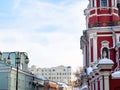 Urban houses and St Clement Church in Moscow