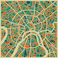 Moscow colourful city plan