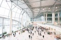 Moscow, Domodedovo, Russia - October 23, 2017: Hall of Domodedovo International Airport in Moscow with Passengers Inside. Royalty Free Stock Photo