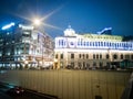 Moscow evening city center view of Arbv Street
