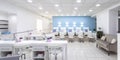 Nail salon bright interior