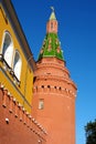 Moscow, a fragment of the Kremlin wall Royalty Free Stock Photo
