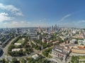 Moscow International Business Center and Moscow urban skyline. Panorama. Aerial view from barrikadnaya station Royalty Free Stock Photo