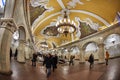 Moscow - 10 January 2017: Komsomolskaya metro station