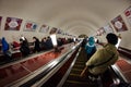 Moscow - 10 January 2017: Komsomolskaya metro station