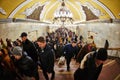 Moscow - 10 January 2017: Komsomolskaya metro station