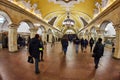 Moscow - 10 January 2017: Komsomolskaya metro station