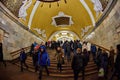 Moscow - 10 January 2017: Komsomolskaya metro station