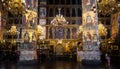Inside the Dormition Assumption Cathedral in Moscow Kremlin, Russia Royalty Free Stock Photo