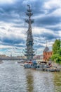 MOSCOW - JUNE 21, 2018: Monument ot Peter the Great, architect Zurab Tseretely