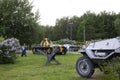 Nazi Germany medium tank Panzerkampfwagen III in Military Equipment and Technics Museum in Poklonnaya hill. Cloudy summer view. Royalty Free Stock Photo