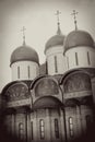 Moscow Kremlin architecture. Old churches. Royalty Free Stock Photo