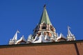 Architecture of Moscow Kremlin. Trinity tower