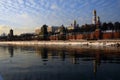 Moscow Kremlin architecture in winter. Ancient towers Royalty Free Stock Photo