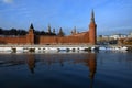 Moscow Kremlin architecture in winter. Ancient towers Royalty Free Stock Photo