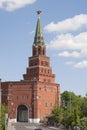 Moscow, Kremlin, Borovitskaya tower Royalty Free Stock Photo