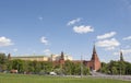 Moscow, Kremlin, Borovitskaya tower Royalty Free Stock Photo