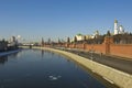 Moscow, Kremlin and cathedral of Jesus Christ Royalty Free Stock Photo