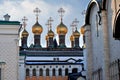 Moscow Kremlin. Color photo. Terem churches.