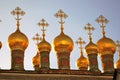 Moscow Kremlin. Color photo. Terem churches. Royalty Free Stock Photo