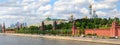 Moscow Kremlin embankment panorama