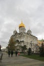 Moscow Kremlin fortress and Kremlin Cathedral inside an autumn t Royalty Free Stock Photo