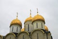 Moscow Kremlin fortress and Kremlin Cathedral inside an autumn t Royalty Free Stock Photo