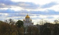 Moscow Kremlin fortress and Kremlin Cathedral inside an autumn time Royalty Free Stock Photo