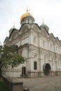 Moscow Kremlin fortress and Kremlin Cathedral inside an autumn t Royalty Free Stock Photo