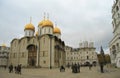 Moscow Kremlin fortress and Kremlin Cathedral inside an autumn time Royalty Free Stock Photo