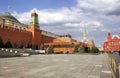 Moscow, Russia, Red Square. Kremlin wall. Mausoleum Of Vladimir Lenin. Royalty Free Stock Photo