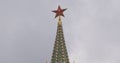 Moscow Kremlin Main Clock named Kuranti on Spasskaya Tower 12 hours . Red Square Royalty Free Stock Photo