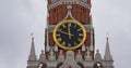 Moscow Kremlin Main Clock named Kuranti on Spasskaya Tower 12 hours . Red Square