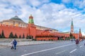 Moscow Kremlin with mausoleum of Lenin - fortified complex in center city on Red Square, Moscow, Russia