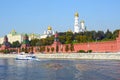 The Moscow Kremlin Moscow River The Kremlin wall Sunlight day