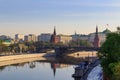 Moscow Kremlin on a Moskva river background in sunny spring morning Royalty Free Stock Photo