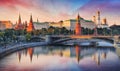 Moscow, Kremlin and Moskva River, Russia Royalty Free Stock Photo