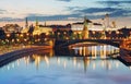 Moscow, Kremlin and Moskva River, Russia Royalty Free Stock Photo