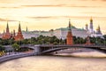 Moscow Kremlin at Moskva River, Russia Royalty Free Stock Photo
