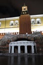 Moscow Kremlin at night. Color winter photo Royalty Free Stock Photo