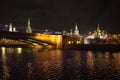 Moscow Kremlin night view Royalty Free Stock Photo