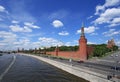 The Moscow Kremlin over river Royalty Free Stock Photo