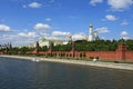 The Moscow Kremlin over river Royalty Free Stock Photo