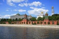 The Moscow Kremlin over river Royalty Free Stock Photo
