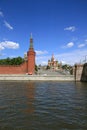 Moscow Kremlin over river Royalty Free Stock Photo
