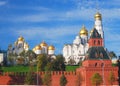 Moscow Kremlin panorama in a sunny day. Royalty Free Stock Photo