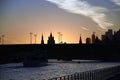 Moscow Kremlin silhouette. UNESCO World Heritage Site.