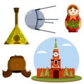 Moscow kremlin. Set symbol-Hat with star