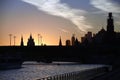 Moscow Kremlin silhouette. UNESCO World Heritage Site.